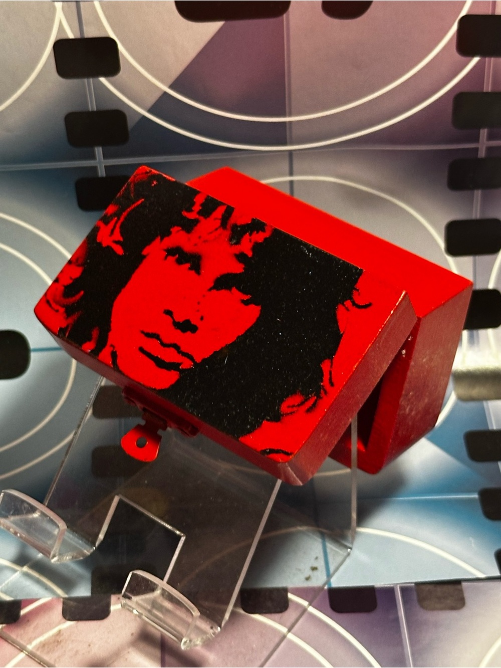 ⚡️Jim Morrison graffiti Rocker Box 🎸 Mini 3”x2”x2” love-notes,ransom-notes